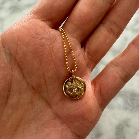 Logan Hollowell Baby Diamond Eye of Protection Necklace - Picture 6 of 9